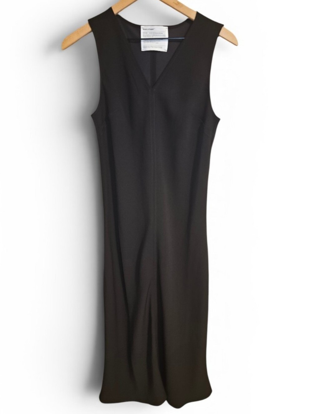 MINISTRY OF SUPPLY Black Swift Satin Shift Dress - Small